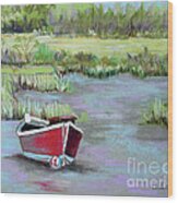 The Red Boat Chronicle Wood Print