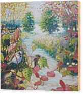 The Sparrow's Garden - Large Sussex Landscape Wood Print