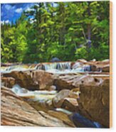 The Swift River Beside The Kancamagus Scenic Byway In New Hampshire Wood Print