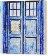 The Tardis Wood Print