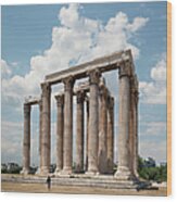 The Temple Of Olympian Zeus, Athens Wood Print