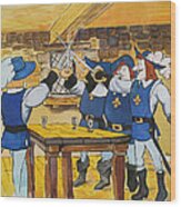 The Three Musketeers Wood Print