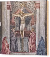 The Trinity By Masaccio Wood Print