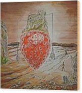 The Way To Strawberry Meteora Wood Print
