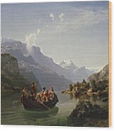 The Wedding Procession In Hardanger Wood Print