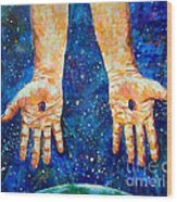 The Whole World In His Hands Wood Print