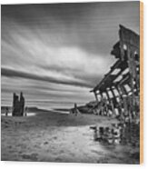 The Wreck Of The Peter Iredale Wood Print