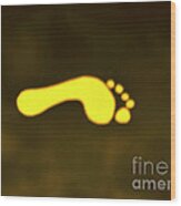 Thermogram Of A Footprint Wood Print