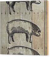 Three Pigs 1 Wood Print