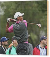 Tiger Woods World Challenge Presented Wood Print