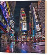 Times Square New York City The City That Never Sleeps Wood Print
