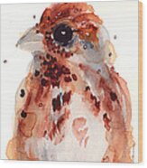 Tiny Sparrow Wood Print