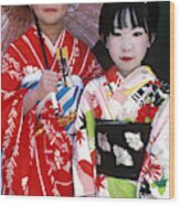 Traditional Japanese Clothing Wood Print