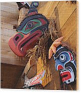 Traditional Masks, Canada Wood Print