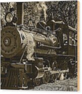 Train Engine Number 3 Wood Print