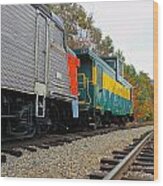 Train In New Hampshire Wood Print