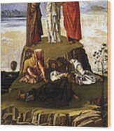 Transfiguration Of Christ On Mount Tabor 1455 Giovanni Bellini Wood Print