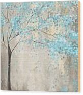 Tree Of Blues Wood Print