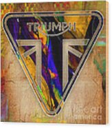 Triumph Motorycle Badge Wood Print