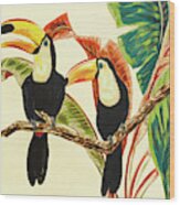 Tropical Toucans I Wood Print