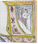 Tsar In Carriage Wood Print