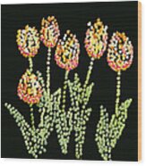 Tulips Bedazzled Wood Print