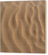 Tunisia, Sahara Desert, Ripples In Sand. Wood Print