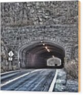 #tunnel #coldspringny #road #roadway Wood Print