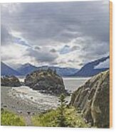 Turnagain Arm Bay Wood Print