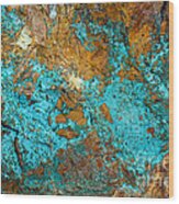 Turquoise Abstract Wood Print
