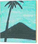 Turquoise Tropic Wood Print