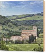 Tuscany - Abbazia Di Sant'antimo Wood Print