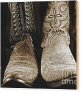 Two Pair Of Cowboy Boots Are Better Than One Wood Print