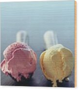 Two Scoops Of Ice Cream Wood Print