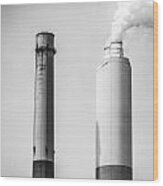 Two Smoke Stacks Wood Print