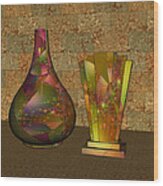 Two Vases Wood Print