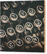 Typewriter Keys Wood Print