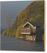 Ullswater Boat House Wood Print