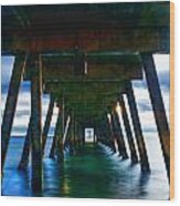 Under The Glenelg Jetty Wood Print