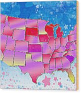United States Colorful Map 3 Painting by Bekim M | Fine Art America