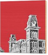University Of Arkansas - Red Wood Print
