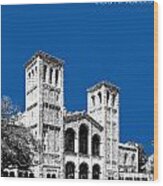 University Of California Los Angeles - Royal Blue Wood Print