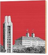 University Of Kansas - Red Wood Print