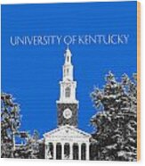 University Of Kentucky - Blue Wood Print