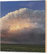 Uprising - Big Sky Montana Thunderstorm Wood Print