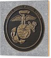 Us Marine Corps Wood Print
