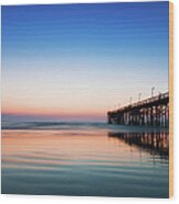 Usa, Florida, View Daytona Beach With Wood Print