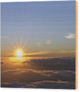 Usa, Hawaii, Big Island, Haleakala National Park, Sunset Wood Print