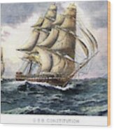 Uss Constitution, 1815 Wood Print