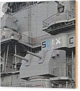 Uss Iowa Colors Wood Print